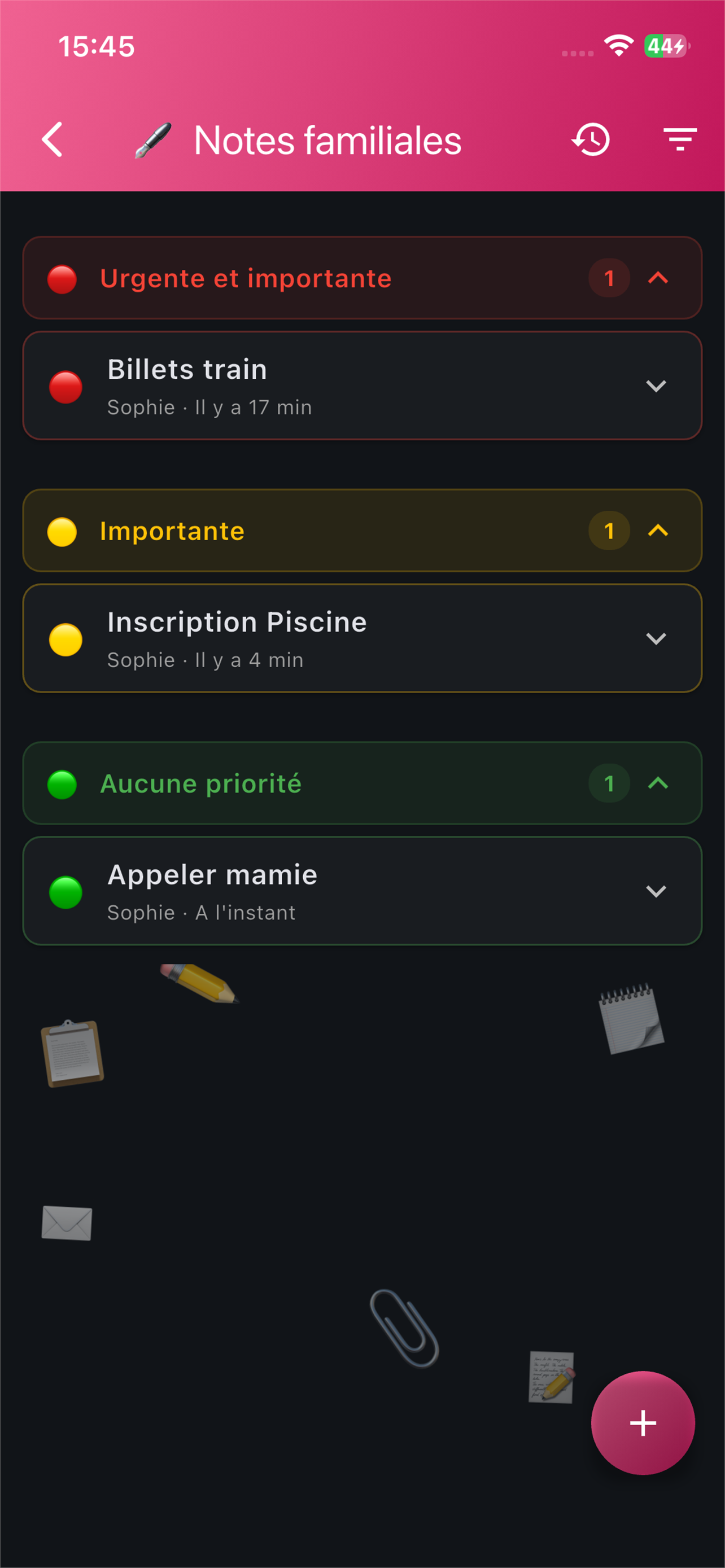 Notes et Mémos